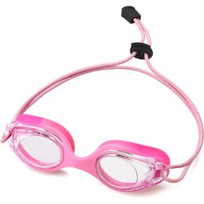 Vvinca Kids Swim Goggles with Bungee Strap No Leaking Anti Fog Toddler Goggles with Quick Adjust Ages 3-14