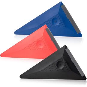3 Pcs Triangle Squeegee Window Tint Squeegee with Silicone Edge for Car Vinyl PPF Installation, Multi-Edge Tint Tool Vinyl Wrap Corner Squeegee Kit, 3 Hardness Plastic Contour Scraper