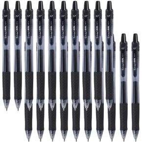 45 Pack Black Gel Pens, Retractable Medium Point Gel Ink Pens Smooth Writing for School Office Home, Comfort Grip (22 Black Pens + 23 Refills)