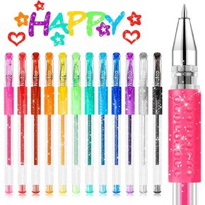 Valentines Day Gifts for Kids, Easter Basket Stuffers for Teens Adults, 12-Color Scented Glitter Gel Pens, Cute Coloring Pens, Colored Marker Pen Set Fun Stationary,Scrapbook Journaling Supplies