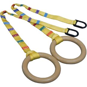 Tumbl Trak Gymnastics Rings with Easy Adjustable Strap