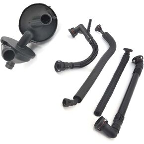 طقم خرطوم تنفيس صمام علبة المرافق - مجموعة قيمة - متوافقة مع BM/W E46، E39، E60 320i، 323i، 325، 325i، 325ci، 328i، 330i، 330ci، 330xi، 525i، 528i - خرطوم فاصل زيت التهوية لعلبة الكرنك PCV in Kuwait