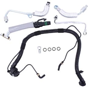 MOTOKU PCV Valve Tubing Turbocharger Coolant Oil Return Drain Oil Feed Line Pipe Hose Tube Kit for Buick Encore 2013-2021 for Trax Sonic 2012-2020 Cruze 2011-2019 Positive Crank Ventilation Hose Pipe