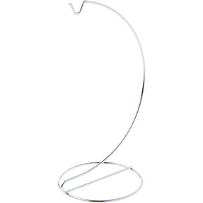 Plymor Simple Silver Ornament Stand, 9" H x 3.75" W x 3.75" D