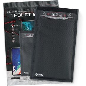 Mission Darkness Non-Window Faraday Bag for Tablets // Device Shielding for Law Enforcement & Military, Executive Privacy, Travel & Data Security, Anti-Hacking Anti-Tracking Anti-Spying Assurance