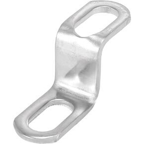 Motoforti 20mm 0.8" Motorcycle Exhaust Pipe Bracket Z Shape Muffler Mounting Clamp Stainless Steel Silver Tone