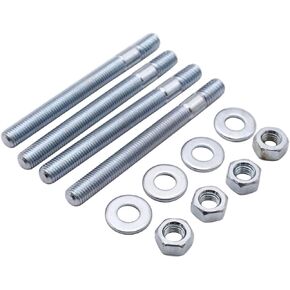 4 PCS/SET Carburetor Carb Studs Bright Zinc Plated 5/16" x3" Carburetor Studs Fits for Holley, Edelbrock, Barry Grant, Demon, Quick Fuel