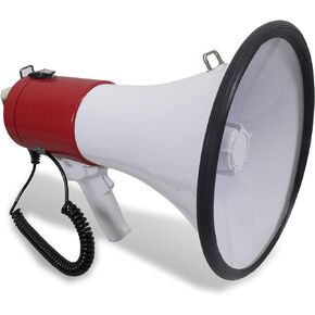 Technical Pro Portable 75-Watts 800M-1000M Range Megaphone Bullhorn Speaker with Strap, Siren, & Volume Control, Good for Trainers, Camping, Coaches, Cheer Leaders