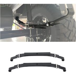 ECOTRIC 3 Leafs Rear Leaf Springs Compatible with 1981+ Club Car DS Golf Cart Heavy Duty with Bushings and Sleeves PAIR