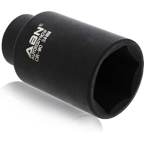 ABN Axle Nut Socket, 34mm, 1/2in Drive, 6 Point – Universal for All Vehicle 6pt Installation, Removal, Repair