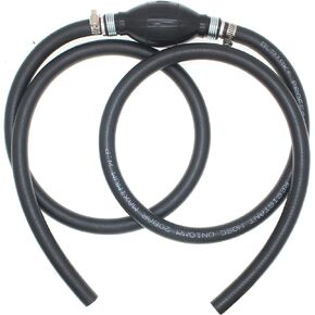 Fuel Line Assembly 3/8" Inner Dia 5/8" 6FT Outer Dia Hose Line Marine Outboard Boat Motor RVs Fuel Assembly with Primer Bulb Steel Hose Clamps