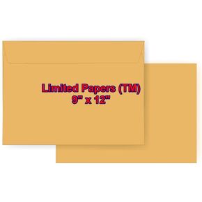 9 x 12 Booklet Envelope - Open Side - 28# Brown Kraft (9 x 12) - Jumbo Series (50)