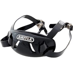 Battle Sports Shell Football Chin Strap - Durable Shell Provides Maximum Protection, Football Helmet Chin Strap with Reinforced Adjustable Strap for Fit - Youth, Black
