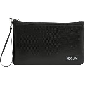 Fireproof Money Bag (2000℉), Fireproof Document Bags, Fireproof Bag, Money Bag, Bank Cash Bag with Zipper & Strap, Suitable for A5 Documents, Bank Inventory, Passport (Black)