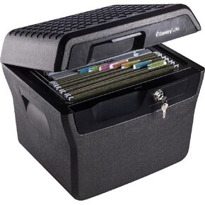 SentrySafe Charcoal Gray Waterproof and Fireproof Safe, Lock Box with Keypad for Documents and Hanging File Folders, Exterior: 14.1 x 16.6 x 13.8 Inches, ‎FHW40300