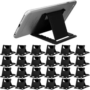 24 Pcs Cell Phone Stand, Tablet Stand Adjustable, Universal Foldable Multi Angle Pocket Phone Stand for Desk, Compatible with Phone 13 12 11 Pro XS Max X 8 6S Plus All Android Smartphones (Multicolor)