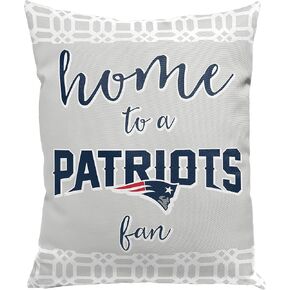 Northwest Official NFL New England Patriots Sweet Home Fan Decorative Pillow, Team Colors, 15" x 12"