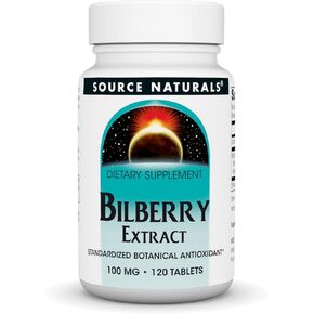 Source Naturals Bilberry Extract 100 mg Standardized Botanical Antioxidant - 120 Tablets