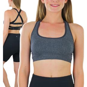 ToBeInStyle Women’s Seamless Supportive Wire Free Open Back Assorted Sports Bras