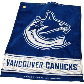 Team Golf NHL Jacquard Woven Golf Towel, 16" x 19", 100% Cotton, Attach to Golf Bag with Corner Hook