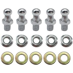 10mm Ball Studs with Hardware 5/16-18 Screw Thread 1/2" Long Shank Fits Lift Supports Shocks Struts