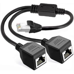 HRIOEKAX RJ45 Ethernet Splitter Cable, RJ45 Y Splitter Adapter 1 to 3 Port Ethernet Switch Adapter Cable for CAT 5 CAT 5e CAT 6 CAT 7…