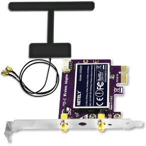 محول واي فاي 802.11AX WiFi 6E 5400Mbps PCIE مع بلوتوث 5.2 لأجهزة الكمبيوتر المكتبية التي تعمل بنظام التشغيل Windows 10/11 64 بت، 2.4 جيجا هرتز 574 ميجا بت في الثانية، 5 جيجا هرتز 2400 ميجا بت في الثانية، و6 جيجا هرتز 2400 ميجا بت في الثانية، بطاقة Intel W in Kuwait