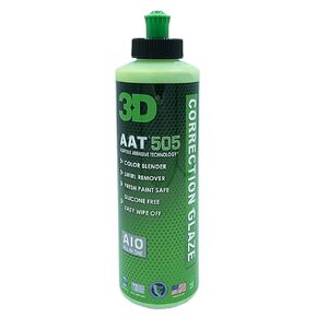3D AAT 505 Correction Glaze - 8oz - Body Shop Swirl Remover for Freshly Painted Vehicles - Montan UV Protection - Easy Clean Up - Adaptive Abrasive Technology