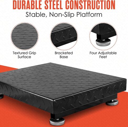 Houseables Industrial Platform Scale 600 LB x .05, 19.5" x 15.75", Digital, Bench, Large for Luggage, Shipping, Package Computing, Postal in Saudi Arabia