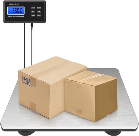 Digital Postal Scale 440lb/660lb - Heavy Duty Stainless Steel Shipping Scale, Accurate Counting & LCD Display - Ideal for Post Offices, Luggage, Home & Market Shipping (660LBS/300KG) in Saudi Arabia