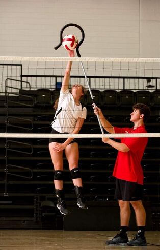 Tandem Sport Spike Challenger - Volleyball Hitting Technique Trainer - Volleyball Training Equipment for Spike Training - Adjustable Heights for All Players in Saudi Arabia