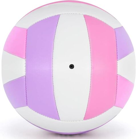 TengisLuky Volleyball Soft Beach Girls Volleyball Kit - Official Size 5 Volleyball - Vibrant Pink Color for Outdoor/Indoor Play - Includes Pump and Needles - Perfect for Backyard Practice in Saudi Arabia