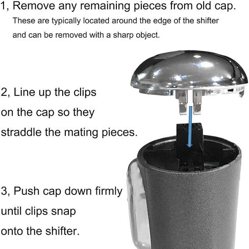 BASIKER F150 Shifter Knob Chrome Cap for 2004 2005 2006 Ford F-150 Patent Pending with Strong Clips Triple Chrome Plated Easy Installation Better Quality in Saudi Arabia