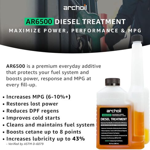 Archoil AR6500 Diesel Treatment (10.1 oz) - Four Pack - Treats 400 Gallons - Additive for All Diesel Vehicles in Saudi Arabia