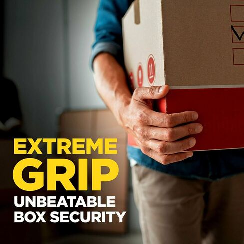Scotch Box Lock Packing Tape, Clear, Extreme Grip Box Packaging Tape for Shipping and Mailing, 1.88 in x 1000 in, 1 roll, Dispenser Included in Saudi Arabia