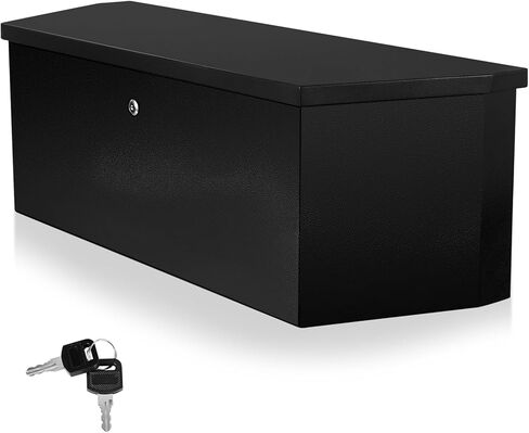 Gisafai مقطورة اللسان صندوق الصلب مقطورة أداة صندوق معدني مقاوم للماء منظم التخزين مع مفاتيح القفل فائدة مقطورة الملحقات لشاحنة بيك اب سرير RV مسطحة، 35 × 11.8 × 12 بوصة 2.31cu. قدم أسود in Kuwait