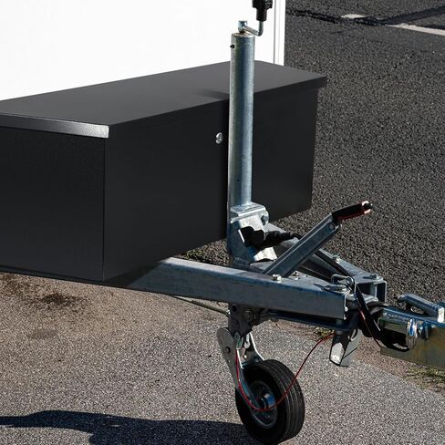 Gisafai مقطورة اللسان صندوق الصلب مقطورة أداة صندوق معدني مقاوم للماء منظم التخزين مع مفاتيح القفل فائدة مقطورة الملحقات لشاحنة بيك اب سرير RV مسطحة، 35 × 11.8 × 12 بوصة 2.31cu. قدم أسود in Kuwait