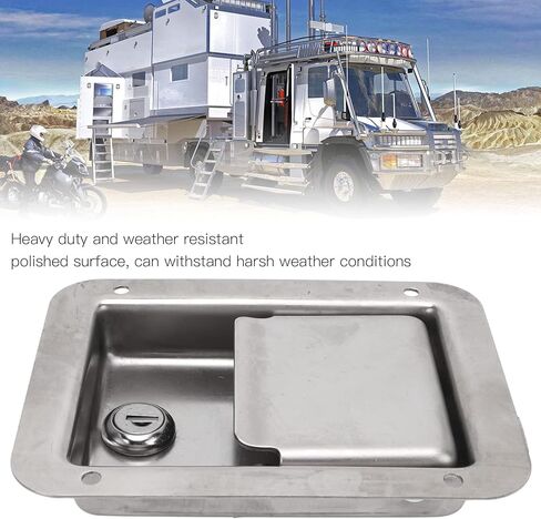 صندوق أدوات قفل صندوق أدوات من الفولاذ، قفل صندوق أدوات من الفولاذ المقاوم للصدأ، قفل مجداف بمقبض RV مع مفتاحين لشاحنة مقطورة والتخييم in Kuwait