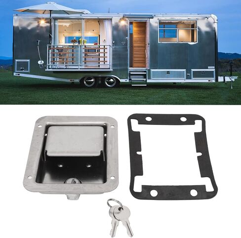 صندوق أدوات قفل صندوق أدوات من الفولاذ، قفل صندوق أدوات من الفولاذ المقاوم للصدأ، قفل مجداف بمقبض RV مع مفتاحين لشاحنة مقطورة والتخييم in Kuwait