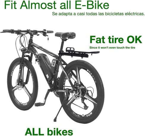 حامل دراجة بإطارات دهنية من Urby ورف دراجة كهربائية، Parrilla para Bicicletas Trasera، أفكار كرف شحن بسعة تحميل in Kuwait