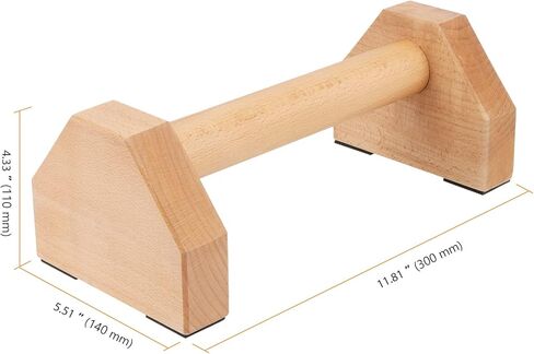 seunmuk 2 جهاز كمبيوتر شخصى 12 بوصة دفع ما يصل الوقوف، القضبان دفع ما يصل الخشب مع قاعدة عدم الانزلاق، قضبان المتوازيات الخشبية ألواح تجريب معدات اللياقة البدنية للرجال النساء تدريب القوة، تمارين رياضية، الجمباز in Kuwait