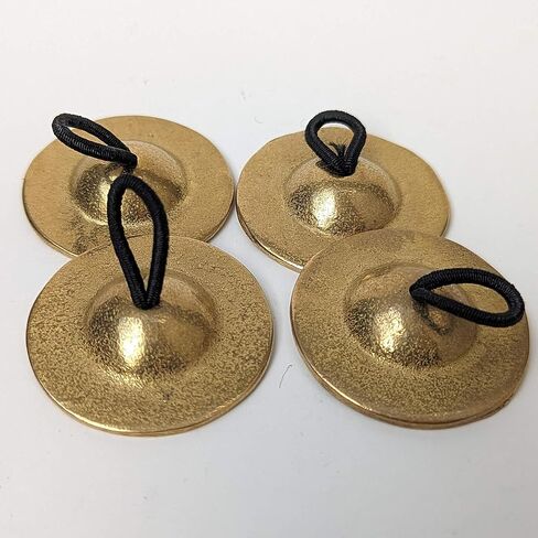 Zaza percussion- 4 Pcs/2 Pairs Professional Belly Dancing Brass Finger Zills, Finger Cymbals Original from Turkey (Large- 5.5cm) in Saudi Arabia