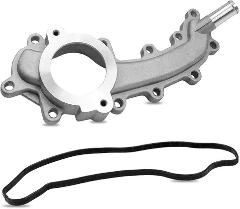 منفذ مياه متقاطع للمحرك مناسب لسيارة Jeep Dodge RAM Chrysler 3.6L V6 2011-2021 استبدل 5184653AF 5184653AD 5184653AE، أنبوب كروس محرك من سبائك الألومنيوم مع حشية in Kuwait