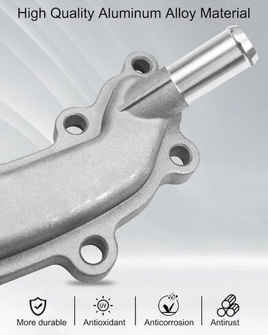 منفذ مياه متقاطع للمحرك مناسب لسيارة Jeep Dodge RAM Chrysler 3.6L V6 2011-2021 استبدل 5184653AF 5184653AD 5184653AE، أنبوب كروس محرك من سبائك الألومنيوم مع حشية in Kuwait