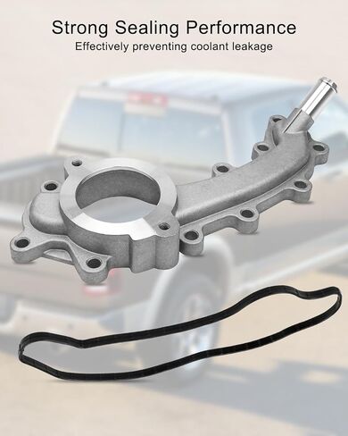 منفذ مياه متقاطع للمحرك مناسب لسيارة Jeep Dodge RAM Chrysler 3.6L V6 2011-2021 استبدل 5184653AF 5184653AD 5184653AE، أنبوب كروس محرك من سبائك الألومنيوم مع حشية in Kuwait