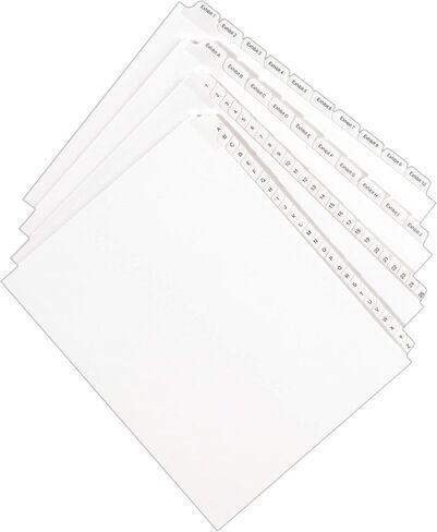 Avery Individual Legal Exhibit Dividers, Allstate Style, 11, Side Tab, 8.5 x 11 inches, Pack of 25 (82209) in Saudi Arabia