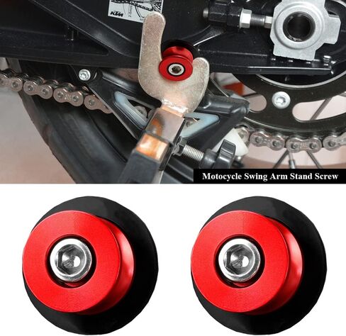 قطعتان من بكرات ذراع متأرجحة للدراجات النارية M8 X1.5، تناسب Kawasaki Z900 Z800 B.M.W S1000/R/RR سوزوكي SV650 V-strom 650 Bandit GSF 600 650 1200 1250 DL650 DL1000 (أسود) in Kuwait