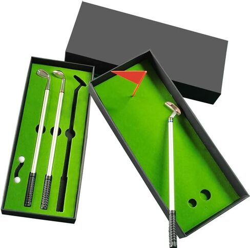 Wekje Golf Pen Gift Set Cool Office Gadgets Desk Accessories,Mini Desktop Golf Gift Golf Ball Club Pen Set for Men Office Colleagues Desk Sports Games in Saudi Arabia