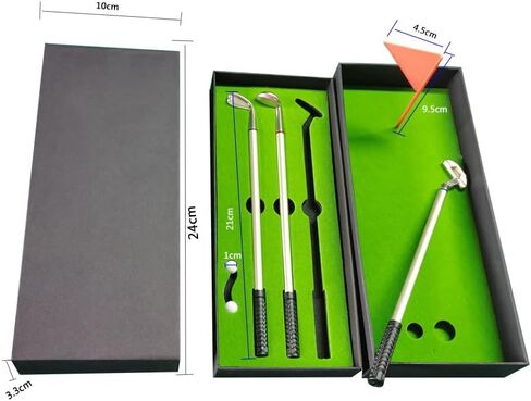 Wekje Golf Pen Gift Set Cool Office Gadgets Desk Accessories,Mini Desktop Golf Gift Golf Ball Club Pen Set for Men Office Colleagues Desk Sports Games in Saudi Arabia