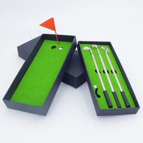Wekje Golf Pen Gift Set Cool Office Gadgets Desk Accessories,Mini Desktop Golf Gift Golf Ball Club Pen Set for Men Office Colleagues Desk Sports Games in Saudi Arabia